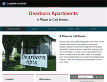 Tablet Screenshot of dearbornapts.com